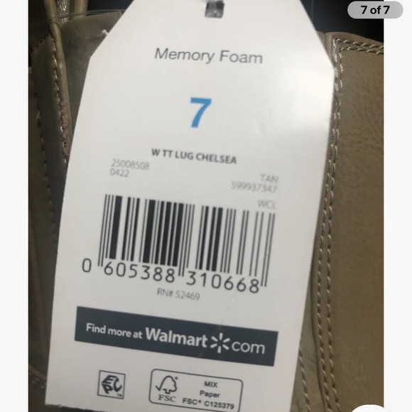 Time and Tru Women’s Tan Lug Chelsea Boots Size 7 NEW - Picture 7 of 7